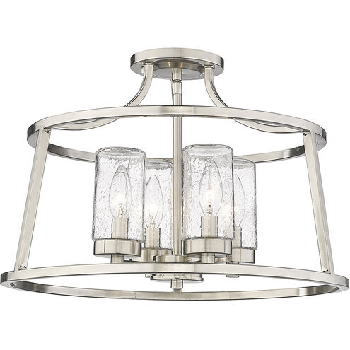 Errol 4 Light 17.99 inch Brushed Nickel Indoor Semi-Flush Ceiling Light